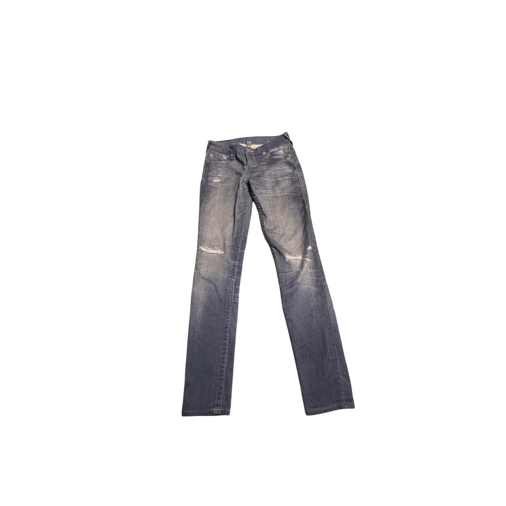 True Religion Legging Halle Distressed‎ Medium Wash Slim Jeans WLZN95TS Size S